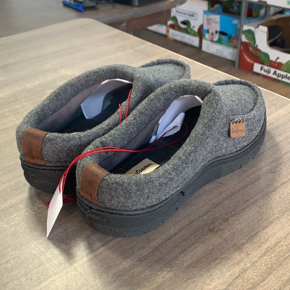 NWT 2020 Men’s Dearfoams Indoor Outdoor Slippers Gray Heather - Picture 2 of 7